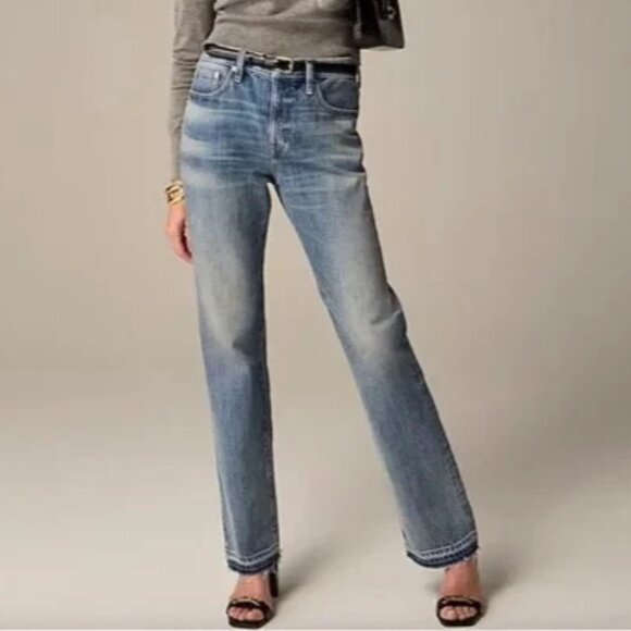 J. Crew Denim - J. Crew Mid-Rise Straight Jeans Women's Size 27 in 1984 Rigid Cecilia Wash CC632